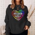 Inclusion Matters Autism Awareness Month Neurodiversity Sped Sweatshirt Gifts for Her