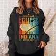 Indiana Vintage Path Of Totality Solar Eclipse April 8 2024 Sweatshirt Gifts for Her