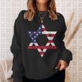 Israel American Flag Star Of David Israelite Jew Jewish Sweatshirt Gifts for Her