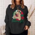 Italienisches Mädchen Retro-Sweatshirt, Stolzes Design im Vintage-Stil Geschenke für Sie