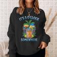 It's 5 O’Clock Somewhere Summer Retro Sunset Drinking Sweatshirt Gifts for Her