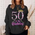 It's My 50Th Birthday Queen Tiara Shoes 50 Yrs Old Bday Sweatshirt Gifts for Her