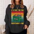 It's Fine I'm Fine Everything's Fine Lil Dumpster Fire Sweatshirt Gifts for Her