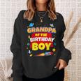 Its My Grandpa Birthday Boy Space Astronaut Family Matching Sweatshirt Gifts for Her