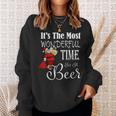 It's The Most Wonderful Time For A Beer Christmas Santa Hat Sweatshirt Gifts for Her