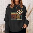 Jahrgang 1981 Retro Geburtstags Zum 43 Geburtstag Sweatshirt Geschenke für Sie