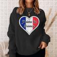 J'aime La France Flag I Love French Culture Paris Francaise Sweatshirt Gifts for Her
