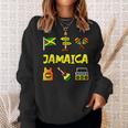 Jamaica Icons Jamaican Flag Love Reggae Guitar Maracas Sweatshirt Gifts for Her