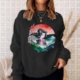 Japan Traditionell Landschaft Geisha Kirschblüte Retro Anime Sweatshirt Geschenke für Sie