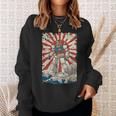 Japanese Mecha Anime Robot Kanagawa Great Wave Manga Sweatshirt Gifts for Her