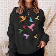 Japanese Origami Paper Folding Artist Crane Origami Sweatshirt Gifts for Her
