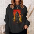 Japanese Samurai Cool Retro Vintage Distressed Vibes 12 Sweatshirt Gifts for Her