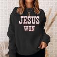 Jesus Won Texas Christianity Religion Jesus Won Texas Sweatshirt Gifts for Her