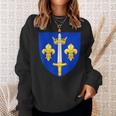 Joan Of Arc Coat Of Arms History Christianity Sweatshirt Gifts for Her