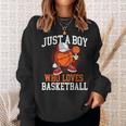Just A Boy Who Loves Basketball Player Hoops Sweatshirt Gifts for Her