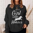 Just A Girl Who Loves Horses Riding Girls Horse Sweatshirt Gifts for Her