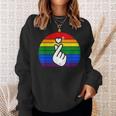 K-Pop Heart Hand Lgbt Gay Pride Retro Vintage Lgbtq Pride Sweatshirt Gifts for Her