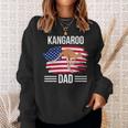 Kangaroo Us Flag 4Th Of July Father's Day Kangaroo Dad Sweatshirt Gifts for Her