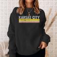 Kansas City Missouri Retro 3 Stripes Distressed Kansas City Sweatshirt Gifts for Her