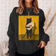 Katze Hält Goldfischglas-Kunstdesign Sweatshirt Geschenke für Sie