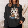 Kawaii Graphic Japanese Anime Manga Cat Ramen Aesthetic Sweatshirt Gifts for Her