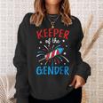 Keeper Of The Gender Reveal 4Th Of July Baby Shower Sweatshirt Gifts for Her