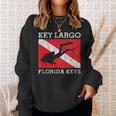 Key Largo Florida Scuba Dive Flag Souvenir Sweatshirt Gifts for Her