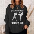 Kickboxing An Welt Aus Martial Arts Kickboxing S Sweatshirt Geschenke für Sie