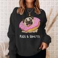Kids Pugs & Donuts Pug Lover Candy Fan Girl Sweatshirt Gifts for Her