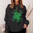 Kiss Me I'm Irish Saint Patrick Day Womens Sweatshirt Gifts for Her