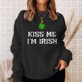 Kiss Me I'm Irish Saint Patrick Day Women Sweatshirt Gifts for Her