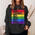 Kiss Whoever The F You Want Lgbt Gay Lesbian Awareness Sweatshirt Gifts for Her