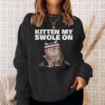 Kitten My Swole On Gym Workout Cat Lover Fitness Workout Sweatshirt Gifts for Her