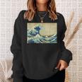 La Gran Ola De Kanagawa Coolintage Pintura Japonesa Camisa de entrenamiento Regalos para ella
