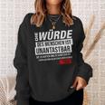 Basic Law Article 1 Die Zürde Des Menschen Ist Unantastbar Sweatshirt Geschenke für Sie