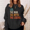 Leo The Man The Myth The Legend First Name Leo Sweatshirt Gifts for Her