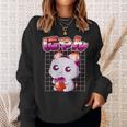 Lesbian Pride Gay Kawaii Cat Strawberry Milk Lesbian Flag Sweatshirt Gifts for Her