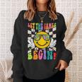 Let The Games Begin Happy Field Day Field Trip Fun Day Retro Sweatshirt Gifts for Her