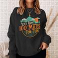 Let's Run 100 Miles For Fun 50K Ultramarathon Trail Runner Sweatshirt Gifts for Her