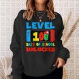 Level 100 Days Of School Unlocked Video Games Boys Gamer Sweatshirt Gifts for Her
