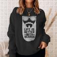 Life Is Better With Beards Bearded Dad Facial Hair Sweatshirt Gifts for Her