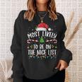 Most Likely To Be On The Nice List Family Matching Christmas Sweatshirt Gifts for Her