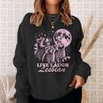 Live Laugh Lesbian Raccoon Lesbian Lgbtq Pride Month Sweatshirt Gifts for Her