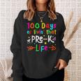 Living 100 Days Of School Pre-K Life Teachers Boys Girls Sweatshirt Gifts for Her