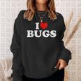 I Love Bugs Heart Sweatshirt Gifts for Her