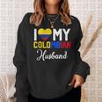 I Love My Colombian Husband Canada Flag Married Couple Sweatshirt Gifts for Her