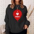 I Love Derry On Red Balloon I Heart Derry Maine Sweatshirt Gifts for Her