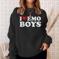 I Love Emo Boys I Heart Emo Boys Sweatshirt Gifts for Her
