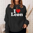 I Love Heart Leon Sweatshirt Gifts for Her
