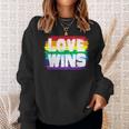 Love Wins Cute Witty Lgbt Community Sweatshirt Gifts for Her